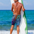 billige Badetøj og Strandshorts-Herre Badeshorts Surf shorts Badetøj 3D-udskrivning Elastisk trækdesign Strand Grafisk Fjer Sommer / Medium Talje