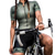 billiga Klädset för kvinnor-Dam Kortärmad Cykeltröja med shorts Triathlondräkt Sommar Elastan Polyester Grön Vit Svart Lappverk Rolig Cykel Träningsdräkter Andningsfunktion Snabb tork Bakficka Svettavvisande sporter Lappverk