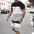 cheap Men&#039;s T shirt and Shorts Set-Men&#039;s T-shirt Suits Tennis Shirt Short Sleeve White Black Blue Yellow Red Color Block Crew Neck Street Casual Drawstring Clothing Clothes Casual Fashion Breathable