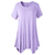 cheap Women&#039;s T-shirts-Cross-Border Large Size Women&#039;s Summer Mid-Length Short-Sleeved T-Shirt Loose Round Neck Solid Color Bottoming Shirt