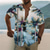 billiga Skjortor med tryck för män-Herr Skjorta Hawaii skjorta Tryck Aloha Kokosnötsträd Hög krage Gata Ledigt Button-Down Mönster Kortärmad Blast Designer Ledigt Mode Andningsfunktion Svartvit Blå Armégrön / Sommar