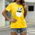 baratos T-Shirts de mulher-Mulheres Casual Para Noite Camiseta Gráfico Panda Animal Manga Curta Imprimir Decote Redondo Básico Blusas 100% Algodão Verde Azul Cinzento S