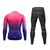 cheap Cycling Jersey &amp; Shorts / Pants Sets-WOSAWE Men&#039;s Long Sleeve Cycling Jersey with Tights Road Bike Cycling Black Rose Red Gradient Bike Jersey Tights Spandex Polyester Breathable Quick Dry Sports Gradient Solid Color Clothing Apparel