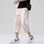 cheap Classic-Men&#039;s Shorts Linen Shorts Summer Shorts Beach Shorts Capri Pants Drawstring Elastic Waist Plain Calf-Length Sports Outdoor Streetwear Linen / Cotton Blend Casual Lake blue Black