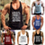 cheap Gym Tank Tops-Men&#039;s Vest Top Tank Top Vest Designer Summer Sleeveless Graphic Patterned Letter Hot Stamping Plus Size Crew Neck Daily Sports Print Clothing Clothes Designer Fashion Classic White Black Blue