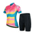 cheap Cycling Jersey &amp; Shorts / Pants Sets-OUKU Women&#039;s Short Sleeve Cycling Jersey Cycling Jersey with Shorts Mountain Bike MTB Road Bike Cycling Rosy Pink Graphic Design Bike Sports Graphic Curve Design Clothing Apparel / High Elasticity