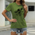 preiswerte T-Shirt-Damen Alltag Ausgehen T Shirt Graphic Blume Tier Kurzarm Bedruckt Rundhalsausschnitt Basic Oberteile 100% Baumwolle Grün Weiß Schwarz S