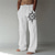 cheap Linen Pants-Men&#039;s Linen Pants Trousers 3D Print Elastic Drawstring Design Front Pocket Designer Fashion Big and Tall Casual Daily For Vacation Comfort Soft Graphic Prints Sun Mid Waist 3D Print Green White Khaki