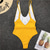 cheap One-piece swimsuits-Women&#039;s Swimwear One Piece Monokini Bathing Suits Swimsuit Open Back Pure Color White Black Orange Red Yellow V Wire Bathing Suits New Vacation Fashion / Modern / Padded Bras