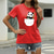 voordelige Dames T-shirts-Dames Casual Uitgaan T-shirt Grafisch Panda dier Korte mouw Afdrukken Ronde hals Basic Tops 100% katoen Klaver blauw Grijs S