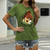 baratos T-Shirts de mulher-Mulheres Casual Para Noite Camiseta Gráfico Letra Animal Manga Curta Imprimir Decote Redondo Básico Blusas 100% Algodão Verde Branco Preto S