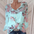 cheap Women&#039;s Graphic Tops-Women&#039;s Shirt Blouse Streetwear Holiday Casual Floral Buttons Print Long Sleeve Regular Tops Shirt Collar Daily Going out Weekend White Purple Orange Green Summer Spring Fall