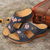 baratos Sandálias Confortáveis-sandálias femininas com bordados florais – sapatos casuais de verão com biqueira aberta e sola confortável para caminhadas ao ar livre