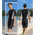 cheap Rash Guards-Men&#039;s Rash Guard Dive Skin Suit UV Sun Protection Quick Dry Lightweight Short Sleeve Swimsuit Front Zip Swimming Diving Surfing Snorkeling Patchwork Summer / High Elasticity / Beach