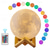 abordables Veilleuses pour chambre d&#039;enfant-Lampe de lune 3d 16 couleurs changent galaxie lune led veilleuse télécommande usb&amp;amp;cadeaux de contrôle tactile pour filles garçons enfants femmes anniversaire