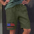 זול מכנסיים קצרים יומיומיים-בגדי ריקוד גברים מסוגנן מעצב ישר שורטים אלסטית מותניים דפוס קצר מכנסיים ספורט חוץ יומי הדפסים גרפיים דגל לאומי תערובת כותנה קומפורט נושם מותן בינוני לבן ירוק צבא אפור כהה S M L XL XXL