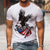 cheap Men&#039;s Graphic Tshirt-Men&#039;s T shirt Tee Designer Summer Short Sleeve Graphic Patterned Eagle Hot Stamping Crew Neck Street Daily Print Clothing Clothes Designer Casual Big and Tall White Black Dark Gray