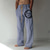 tanie lniane spodnie-Męskie Lniane spodnie Spodnie Druk 3D Elastyczna konstrukcja ze sznurkiem Przednia kieszeń Designerskie Moda Duży i wysoki Codzienny Na wakacje Komfort Miękka Wzory graficzne Słońce Średni Talia Druk