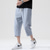 cheap Classic-Men&#039;s Shorts Linen Shorts Summer Shorts Beach Shorts Capri Pants Drawstring Elastic Waist Plain Calf-Length Sports Outdoor Streetwear Linen / Cotton Blend Casual Lake blue Black