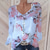 cheap Women&#039;s Graphic Tops-Women&#039;s Shirt Blouse Streetwear Holiday Casual Floral Buttons Print Long Sleeve Regular Tops Shirt Collar Daily Going out Weekend White Purple Orange Green Summer Spring Fall