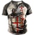 cheap Vintage Henley-Men&#039;s Henley Shirt T shirt Tee Designer 1950s Summer Short Sleeve Graphic Cross Print Plus Size Henley Daily Sports Button-Down Print Clothing Clothes Designer Basic 1950s Dark red Navy Blue Coffee