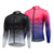 cheap Cycling Jerseys-WOSAWE Men&#039;s Long Sleeve Cycling Jersey Gradient Bike Jersey Top Road Bike Cycling Black White Red Blue Polyester Breathable Quick Dry Reflective Strips Sports Clothing Apparel / Athletic