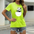 preiswerte T-Shirt-Damen Alltag Ausgehen T Shirt Graphic Panda Tier Kurzarm Bedruckt Rundhalsausschnitt Basic Oberteile 100% Baumwolle Grün Blau Grau S