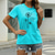 baratos T-Shirts de mulher-Mulheres Casual Para Noite Camiseta Gráfico dandelion Letra Manga Curta Imprimir Decote Redondo Básico Blusas 100% Algodão Verde Branco Preto S