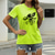 baratos T-Shirts de mulher-Mulheres Casual Para Noite Camiseta Gráfico Flor Animal Manga Curta Imprimir Decote Redondo Básico Blusas 100% Algodão Verde Branco Preto S