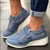 cheap Women&#039;s Sneakers-Women&#039;s Gray Wedge Sneakers – Slip-On Breathable Casual Walking Shoes with Zipper for Outdoor &amp; Everyday Wear