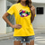 olcso Női pólók-Női Póló Grafika Ajak Hétköznapi Alkalmi Póló Rövid ujjú Nyomtatott Kerek Alap Lóhere Fehér Fekete S