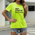 baratos T-Shirts de mulher-Mulheres Casual Para Noite Camiseta Gráfico Letra Manga Curta Imprimir Decote Redondo Básico Blusas 100% Algodão Verde Branco Preto S