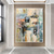 abordables Pinturas abstractas-Pintura al óleo pintada a colgar Pintada a mano Panorámica horizontal Abstracto Paisaje Moderno Sin marco interior  (sin marco)