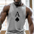 cheap Gym Tank Tops-Men&#039;s Vest Top Tank Top Vest Designer Summer Sleeveless Graphic Patterned Poker Hot Stamping Plus Size Crew Neck Daily Sports Print Clothing Clothes Designer Fashion Classic Black Gray