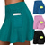 billige Løpeshorts-Dame Løpeskjørt Tennisskjørt Sidelommer 2 i 1 Shorts Atletisk treningsklær Spandex Pustende Fukttransport Myk Trening Treningsøkt Løp Sports Sportsklær Ensfarget Svart Blå Lilla