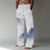 cheap Linen Pants-Men&#039;s Linen Pants Trousers 3D Print Elastic Drawstring Design Front Pocket Fashion Designer Big and Tall Casual Daily For Vacation Comfort Soft Dragon Graphic Prints Ink Painting 3D Print White