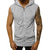 cheap Running Tops-2020 cross-border european and american men&#039;s new all-match fitness sports solid color sleeveless hooded cardigan vest trendy men