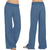billige Kvindebukser-kvinders højtaljede yogabukser i linned elastisk linning palazzo bukser/bukser med brede ben jeansunderdele hurtigttørrende fugttransporterende blå sort yoga sommer plus størrelse sport aktivt tøj