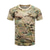 billiga vandring Toppar-Herr T-shirts till vandring Taktisk militärskjorta Överdelar Utomhus Andningsfunktion Snabb tork Lättvikt Sommar Digital öken Jungle Python CP-kamouflage