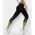 baratos Leggings e collants para ioga-Mulheres Calças de ioga Compressão abdominal Butt Lift Cintura Alta Ioga Ginástica Treino de Ginástica Leggings Cortadas Calças Cores Gradiente Local Preto Amarelo Azul Elastano Esportes Roupas