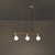 billiga Linjedesign-led taklampa ö ljus modern guld för matsal 70/100cm koppar matsal dekorationsljus 3/5 lamphållare e27 justerbar
