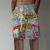 cheap Casual Shorts-Men&#039;s Straight Shorts 3D Print Elastic Waist Designer Stylish Casual / Sporty Sports Outdoor Daily Cotton Blend Comfort Breathable Cartoon Graphic Prints Mid Waist 3D Print Rainbow M L XL