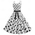 baratos Vestidos-Bolinhas Anos 50 vestido de férias Vestidos Baile de Máscara Listrado Poá Mulheres Baile de Máscaras Festa / Noite Festa de Solteira Adulto Vestido Vestidos de baile