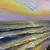 cheap Landscape Paintings-Oil Painting Handmade Hand Painted Wall Art Modern Abstract Sunrise Seascape Seasore Landscape Home Decoration Decor Rolled Canvas No Frame Unstretched