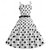 baratos Vestidos-Bolinhas Anos 50 vestido de férias Vestidos Baile de Máscara Listrado Poá Mulheres Baile de Máscaras Festa / Noite Festa de Solteira Adulto Vestido Vestidos de baile