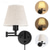 abordables Apliques de pared para interior-Lámpara de pared con brazo oscilante para interiores, lámpara led para sala de estar, dormitorio, dormitorio de hotel, luz de noche, luz de pared para pasillo, dormitorio, sala de estar, 85-265v