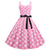 baratos Vestidos-Bolinhas Anos 50 vestido de férias Vestidos Baile de Máscara Listrado Poá Mulheres Baile de Máscaras Festa / Noite Festa de Solteira Adulto Vestido Vestidos de baile