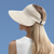 baratos Acessórios para Roupa de Caminhada-Chapéu de sol de concha de dupla face feminino verão anti-ultravioleta capa de aba grande rosto vazio chapéu de sol superior chapéu de sol para todos os jogos