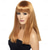 abordables Perruques de fête-Perruque longue et droite blonde avec frange pour femmes taille unique perruques d'Halloween