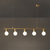 billiga Linjedesign-led taklampa ö ljus modern guld för matsal 70/100cm koppar matsal dekorationsljus 3/5 lamphållare e27 justerbar